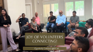 Volunteers at an Icebreaker event