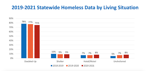 statewide homeless data by living situation